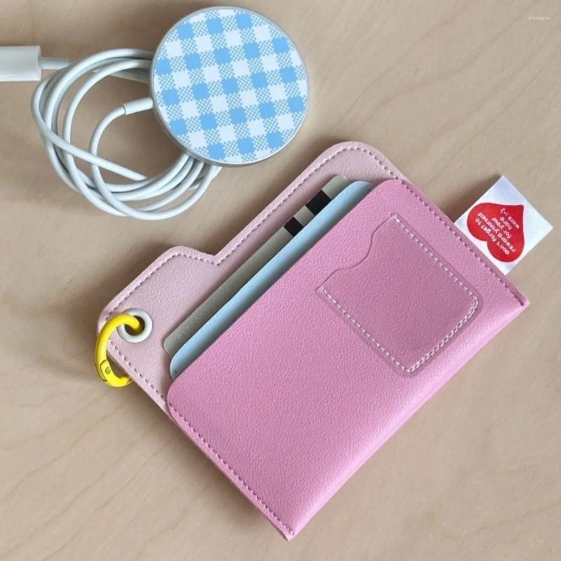 Card Holders Fashion PU Leather Holder Lightweight Ultra-thin Passport Protector Candy Color Multi-card Bag Women Men