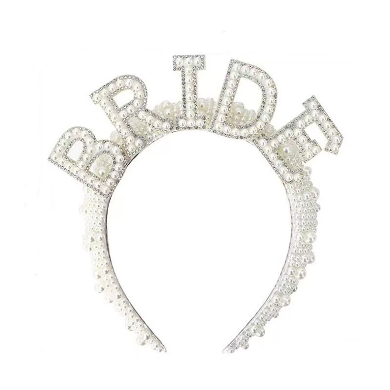 Chic Sparkling Crystal with Fake Pearls Bridal Headpiece