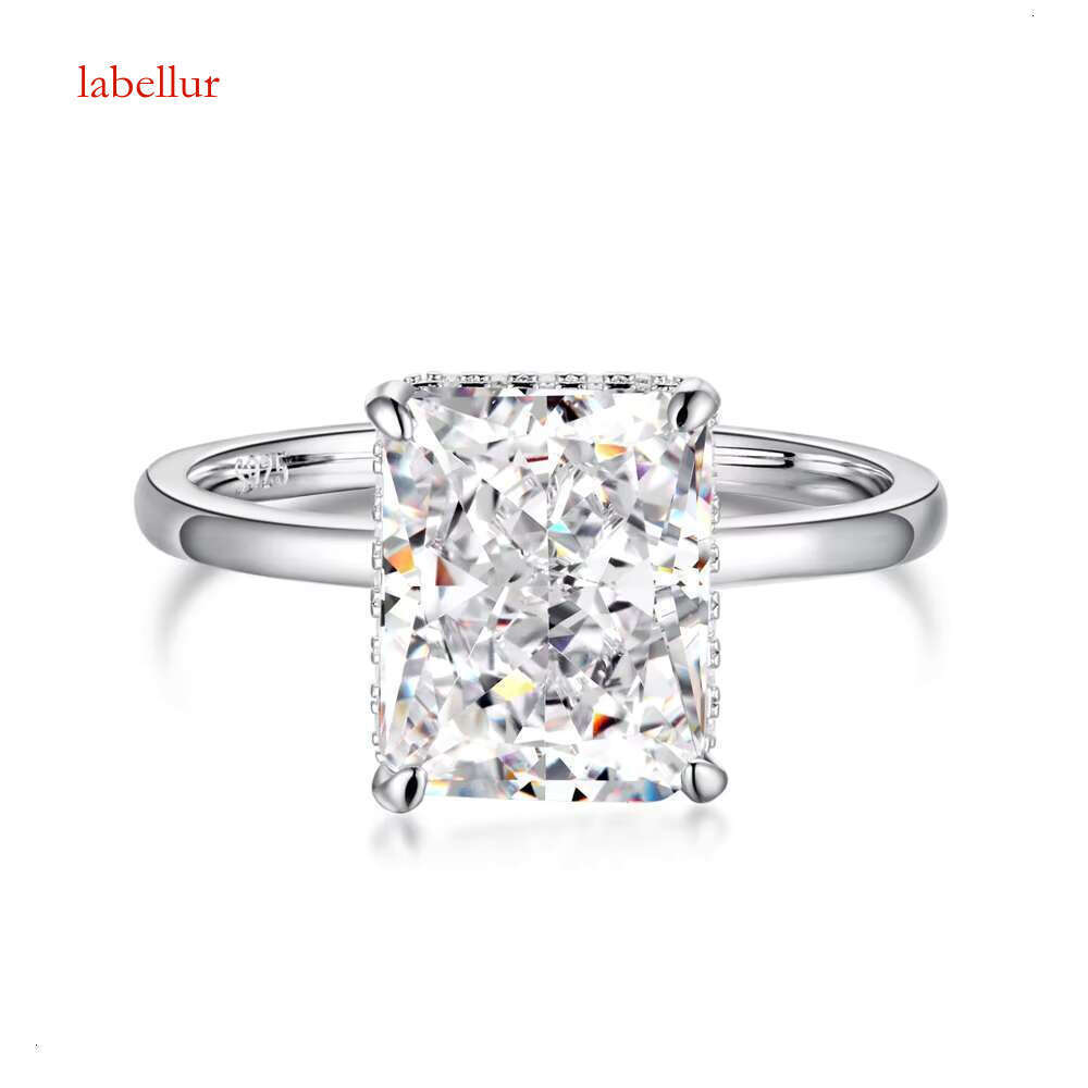 Dylam boutique 8A zircon engagement and stone, wedding accessory S pure silver women's ring with gold plating