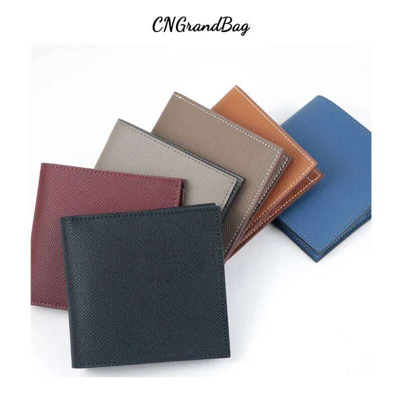 Free Custom Initial Letters Palm Pattern Cowhide Men's Genuine Leather Short Gift Box Universal Folding Wallet