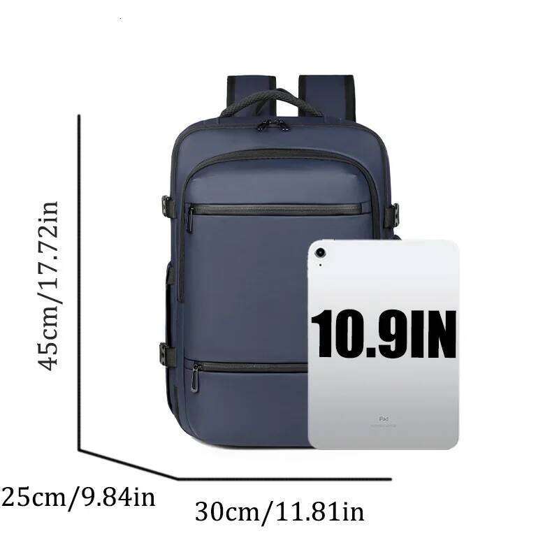 Smart Multi Layer Unisex Backpack - USB Port,Wet/Dry Zones & Shoe Compartment,Lightweight Oxford for Work/Travel/Daily Use