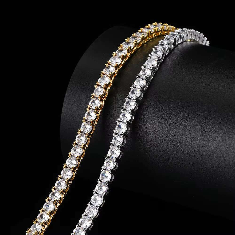 Miami Cuban Link Chain Jewelry Hip Hop Bracelet 925 Sterling Silver VVS Moissanite Tennis Chain Custom Real Diamond 3mm Necklace