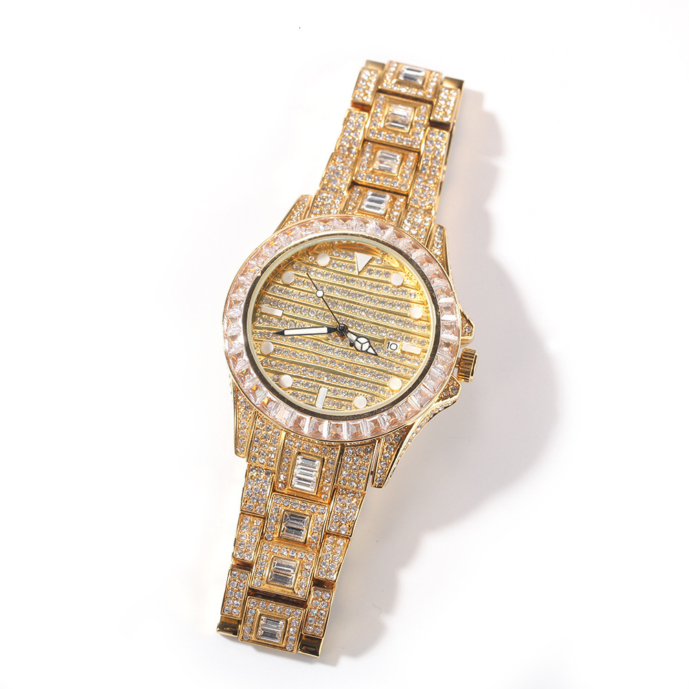 Luxury Jewelry VVS Moissanite Fashion Hip Hop Men's Big Dial Unique Mechanical Watch New Colorful Diamonds Butterfly Double Push Button Wristwatc