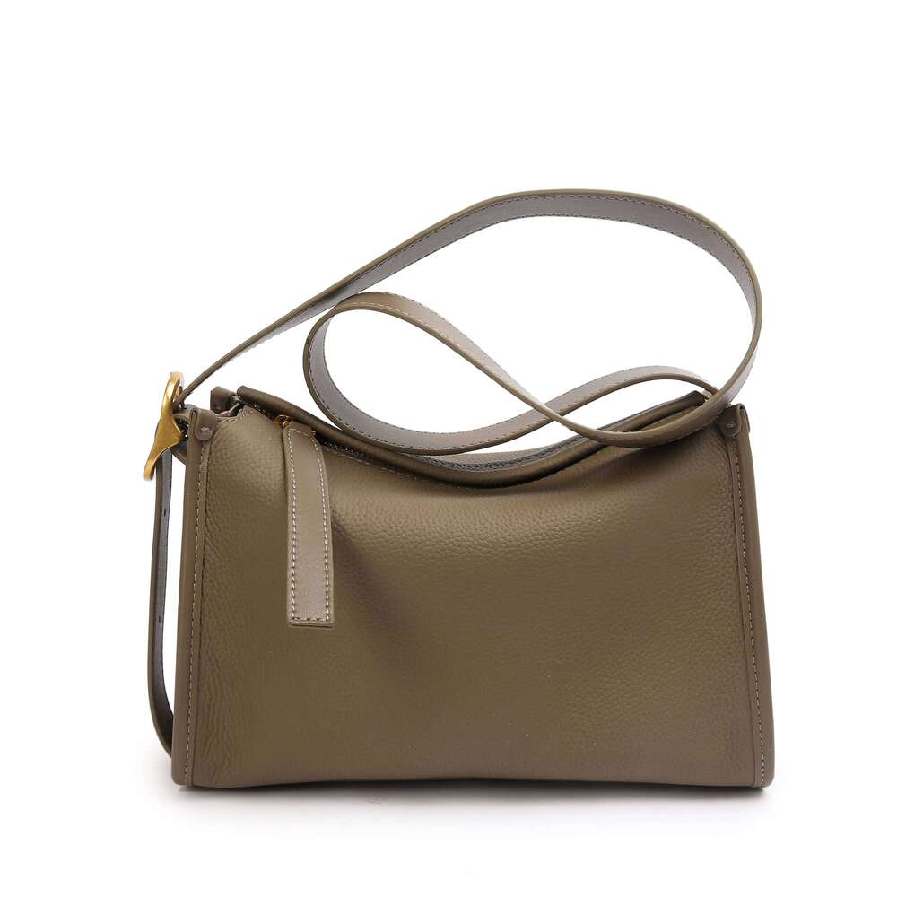 Genuine Leather Fashion Wide Strap Women's Shoulder Crossbody High Quality Casual Ladies Square Bag Female