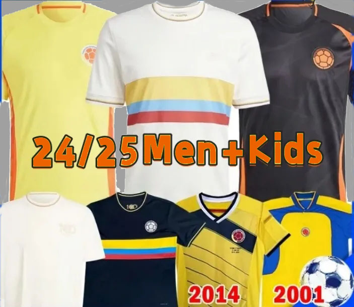 2024 2025 Colombia Centenary soccer jersey 100-years anniversary 24 25 Player Version LUIS DIAZ JAMES columbias Retro 1994 2001 2014 Football Shirts Kids