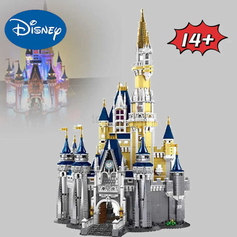 Disney In Stock Bricks 74CM High Princess Castle Building Blocks Home Decor Toy For Girls Adults Christmas Birthday Gift W20250630