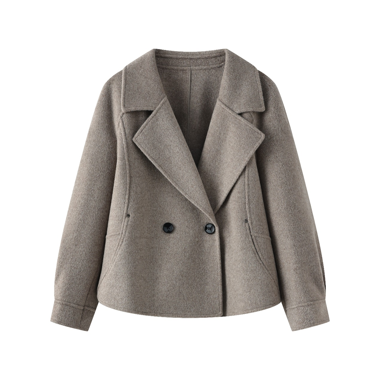 Double-Layered Womens Long-Wool Coat: Stylish & Insulating Winter Outfit