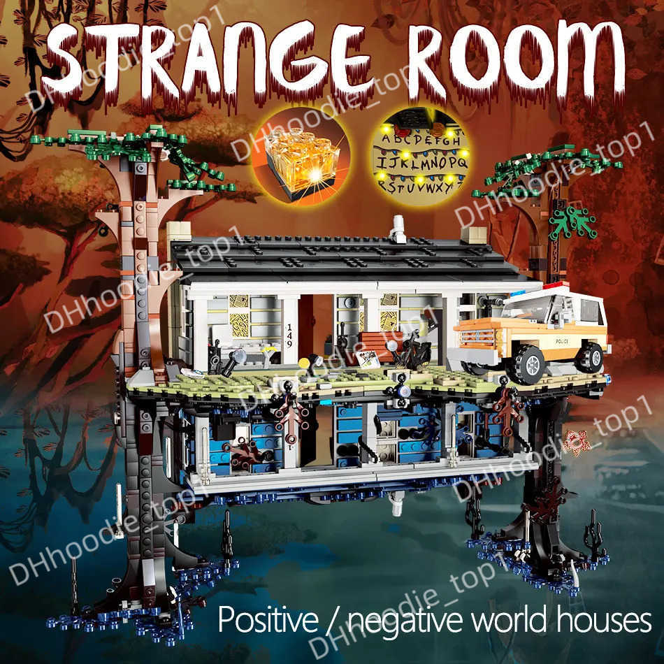 IN STOCK Movies Strange Stories The Upside Down Model Building Blocks Adults B Children Toys Birthday Christmas Gifts T250630NJCG