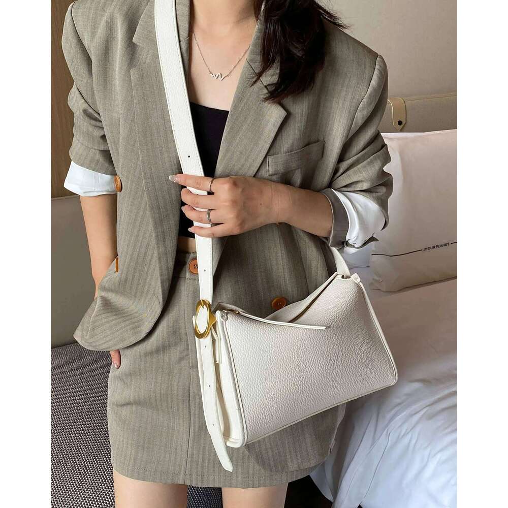 Genuine Leather Fashion Wide Strap Women's Shoulder Crossbody High Quality Casual Ladies Square Bag Female
