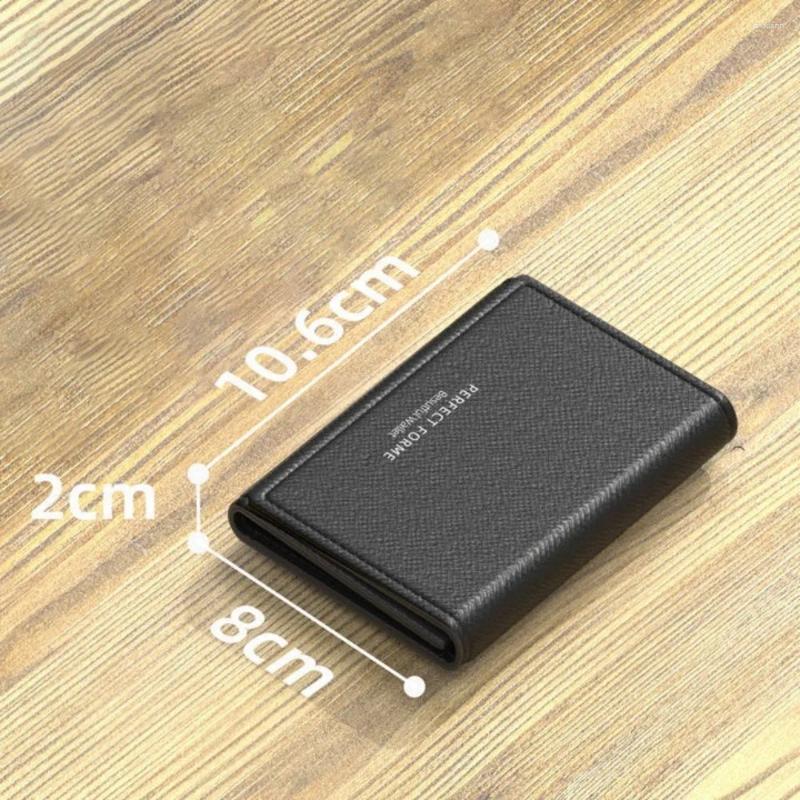 Card Holders Fashion Leather Men Wallets Multifunctional Large Capacity Holder Multi-card Solid Color Male Purse Women