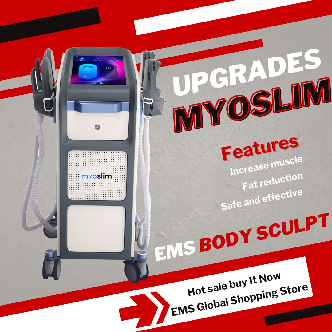 Myoslim HOT Sculpt Machine RF EMS Body Sculpting Weight Loss Massager Electromagnetic Fat Slimming Muscle Stimulation Device