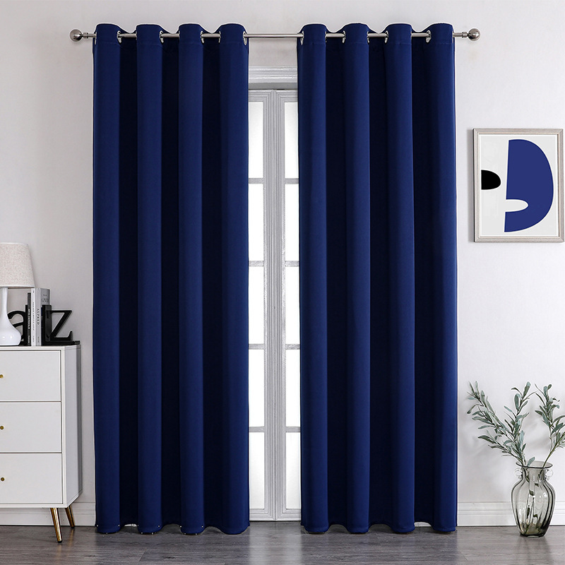 YL-32036 Cross-border high-precision full-light-blocking matte cloth finished curtains wholesale curtain