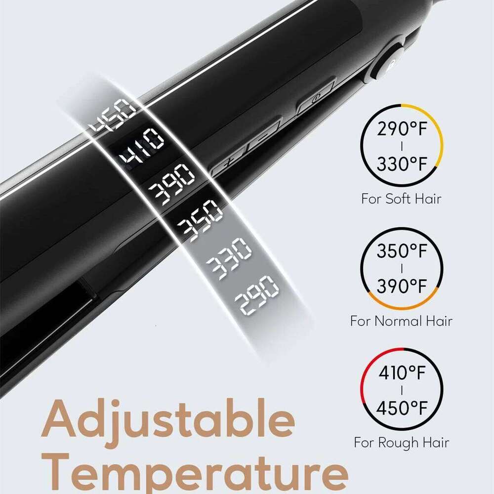 KIPOZI Professional Flat 2 In 1 Curler Adjustable Temperature Fast Heating Hair Straightener Straightening Iron