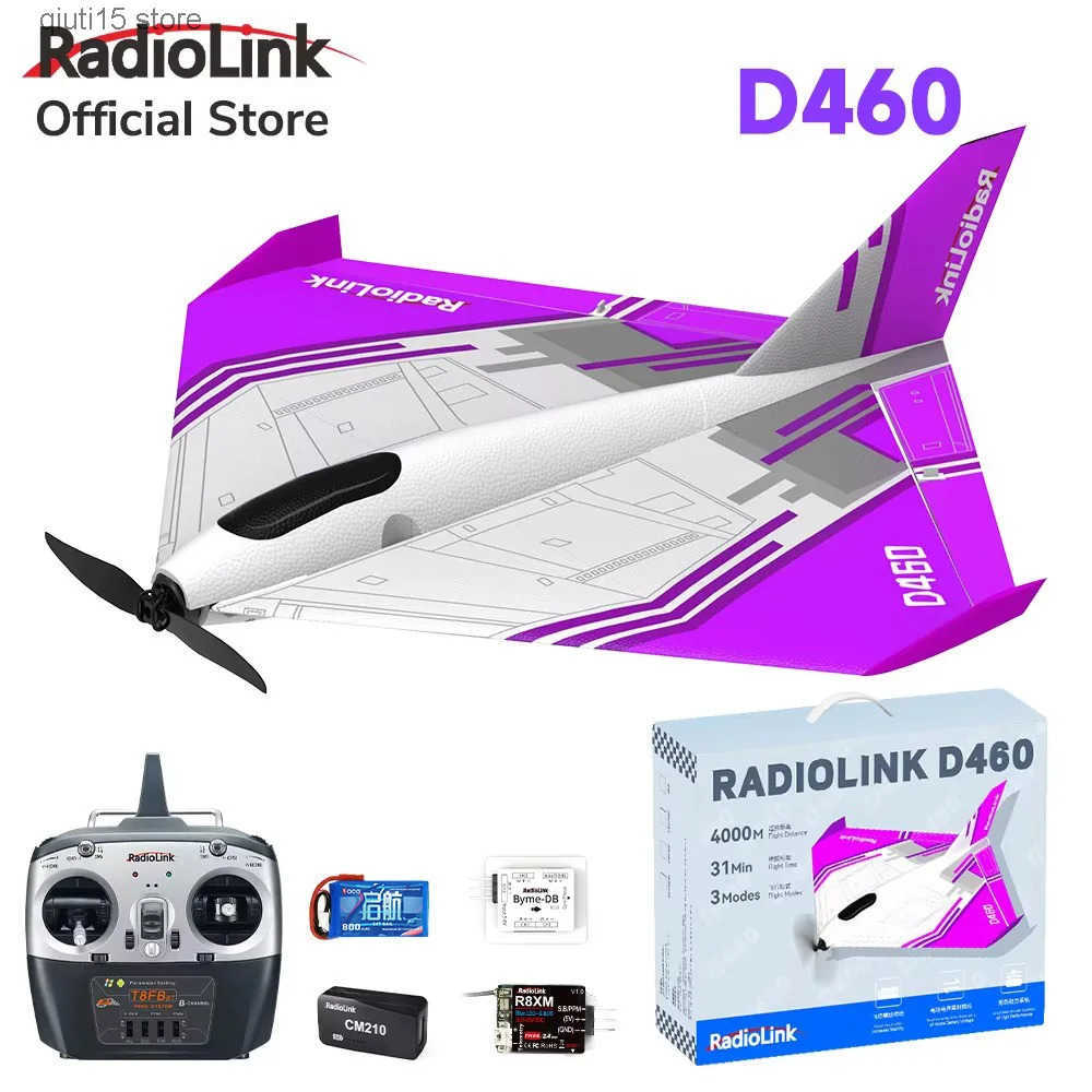Radiolink Turbot D460 Scale Model RTF RC Airplane Delta wing with 3 Flight Modes 30 Minutes Play Time for Beginner And Pilot L250630