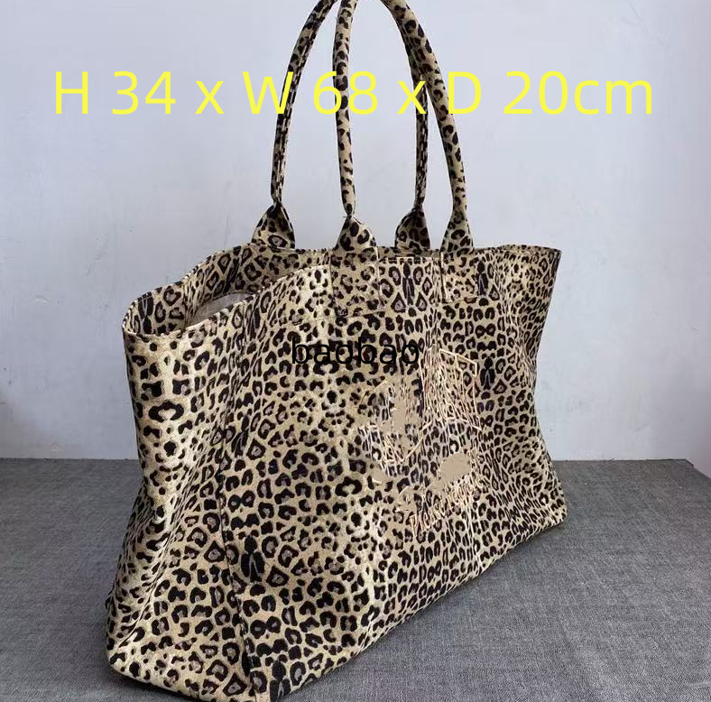 2025 Designer Bag Straw ANNIB shoulder Woven Shopping Designer bag Large Capacity Tote Summer Beach bags Weekend Vacation Leopard print