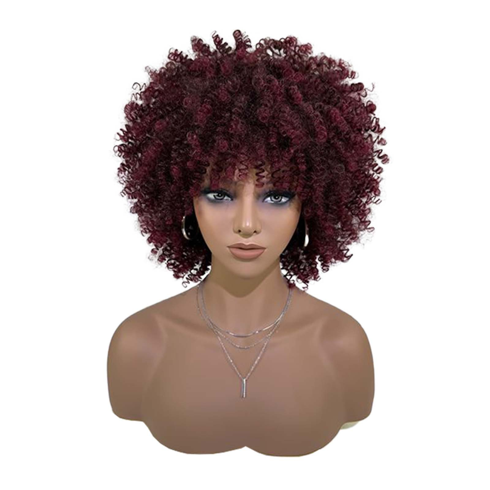 Factory wholesale of new cross-border European and American style natural explosion hairstyle short and fluffy small curl high-temperature hairpiece h