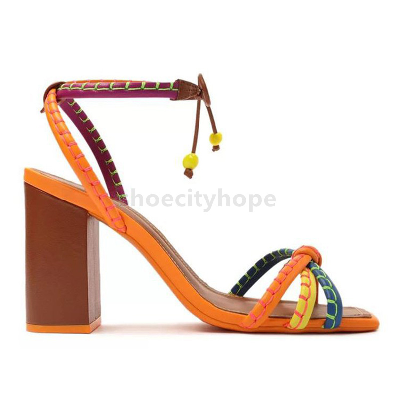 designer shoes women chunky heels sandals high heels fashion luxury shoes womens elegant daily durable leather ankle strap dress shoes size 35-42