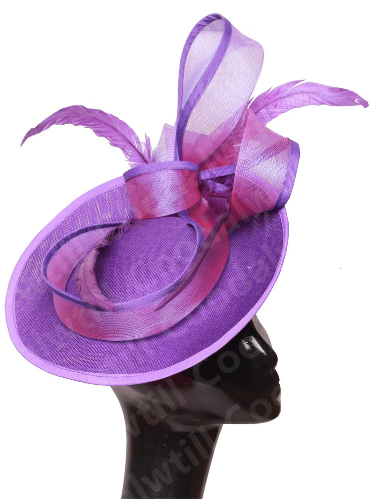 Pink Derby Fascinator Hat Women Wedding Church Hair Accessories Ladies Chic Veil Fashion Pillbox Cap Elegant Party Millinery 250627