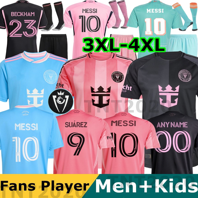 3XL 4XL 2025 2026 SUAREZ Interes Miamis CF MESSIS Soccer Jerseys Women MESSIES 25 26 3rd football men kids Player Fans version Grey Black shirt Baby kits child tops