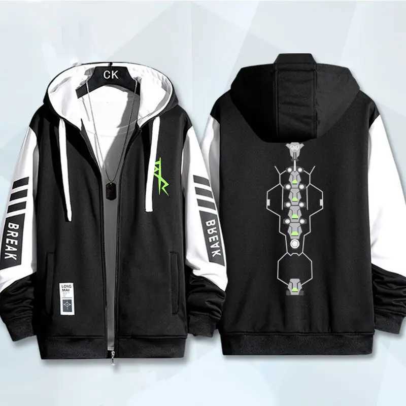 Anime Cyberpunk Edgerunners Series Hoodies Print Zip Hoodies for Men Women Autumn Winter Coat Colorblock Sweatshirts W250630