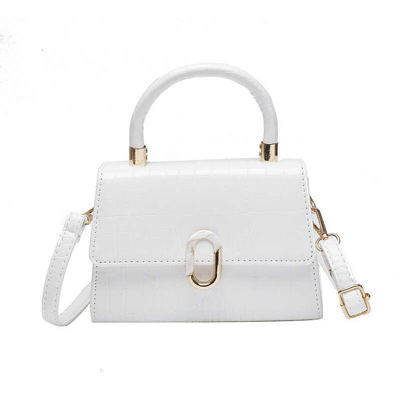 2025 New Crossbody Handheld Small Square Versatile Handbag Shoulder Women's Crocodile Pattern Bag