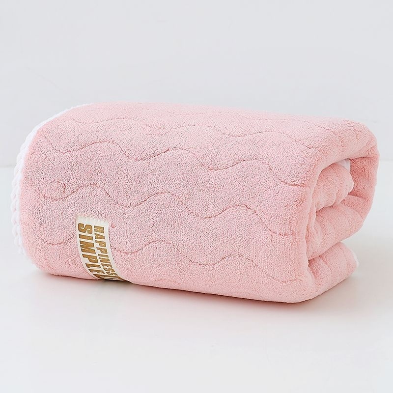 5Pcs 3 Towels2 Bath Towels S Pattern Cloth Label Coral Velvet Towels Bath Towel Combo Set Soft plaid Quick and Easy to Dry Can Be Used for Bathing Was