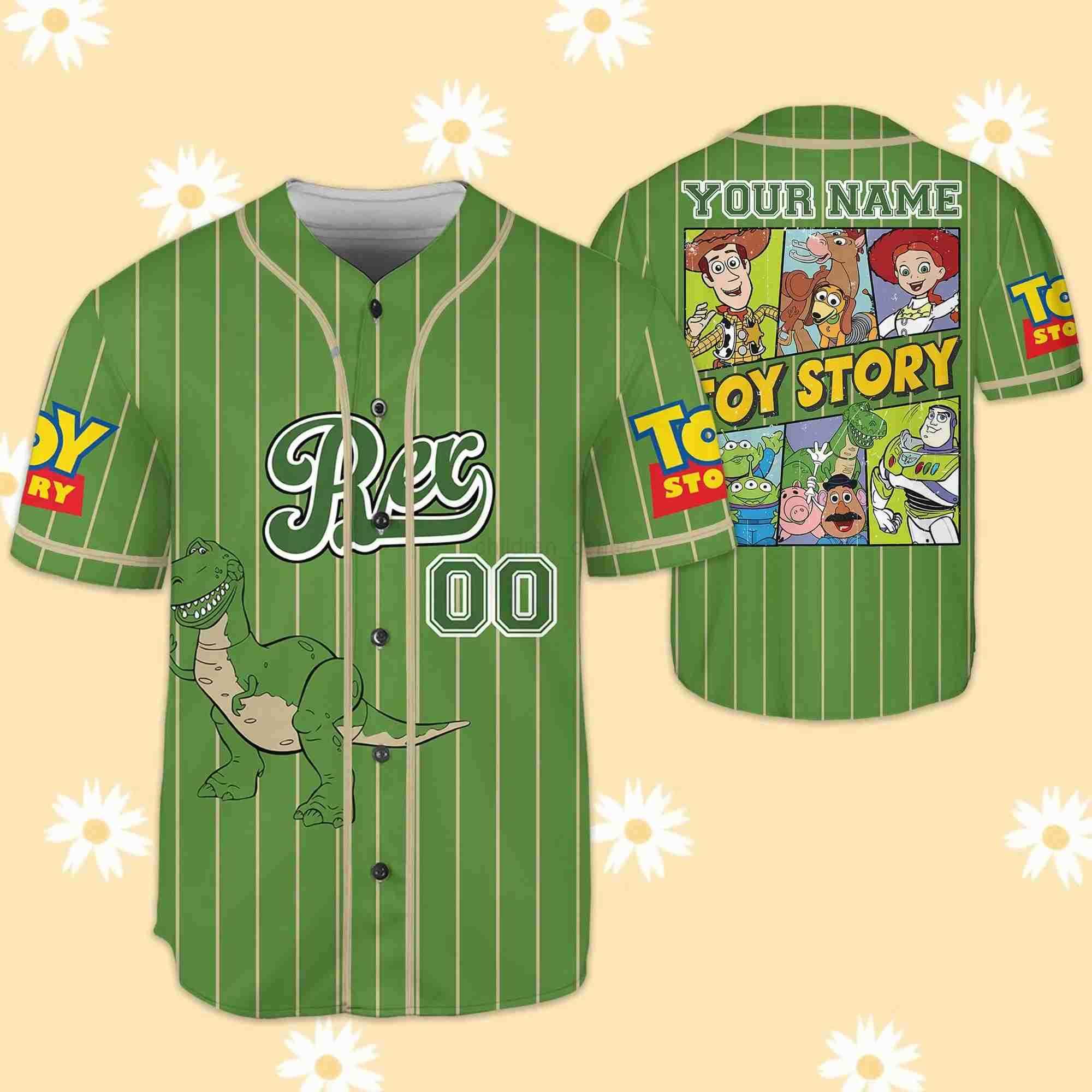 Disney New Custom Name And Number Disney Toy Story Series Baseball Jersey Team Series Select Style Disneyland Childrens Birthday Gift W250707