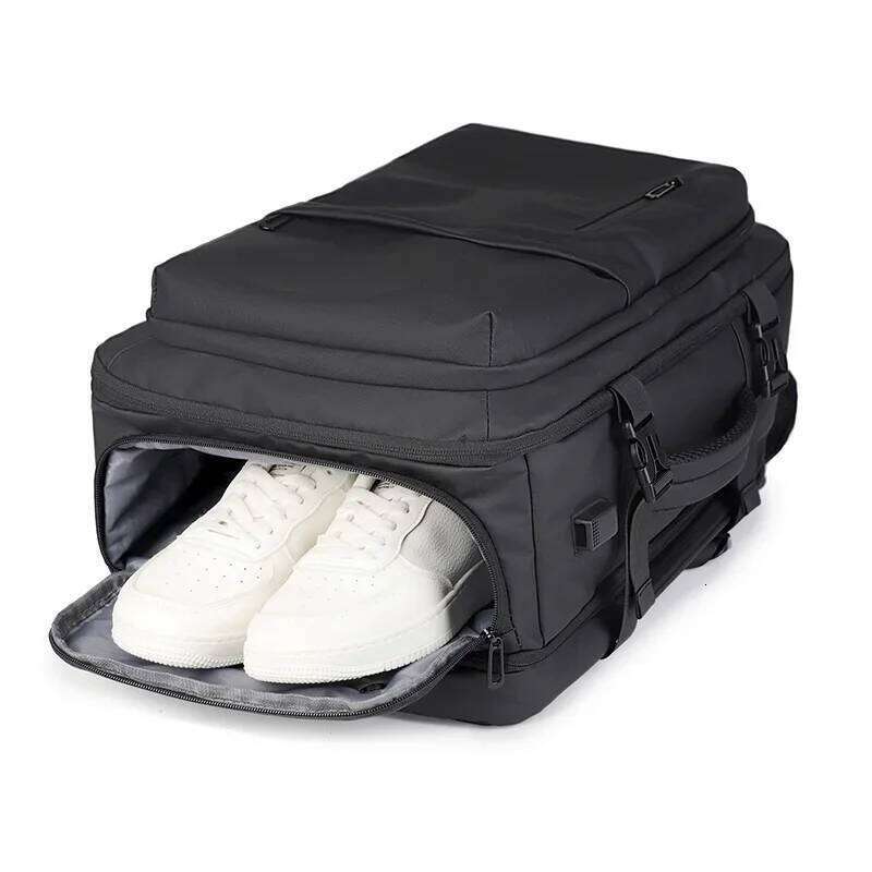 Smart Expandable Travel Backpack - USB Port,Wet/Dry Zones & Shoe Compartment,Lightweight Oxford for Work/Travel