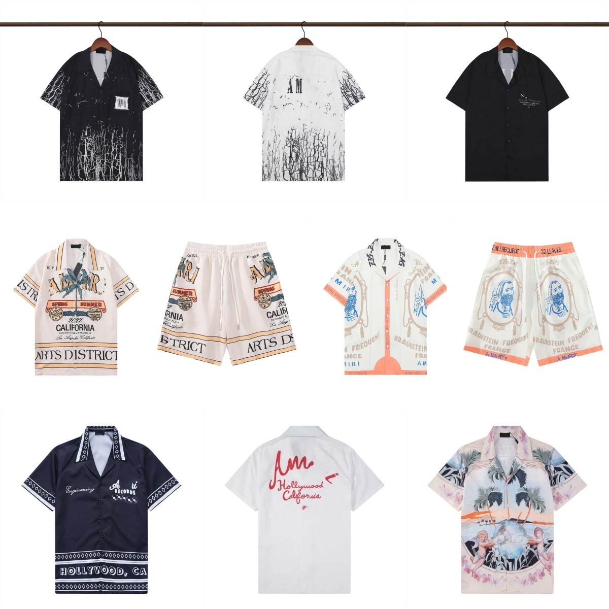 Designer Mens & Womens Luxury Short-Sleeve Tops Premium Quality Comfortable Cotton Blend Button Up Shirts print bowling shirt Hawaii Floral Casual Shirts (M-3XL)