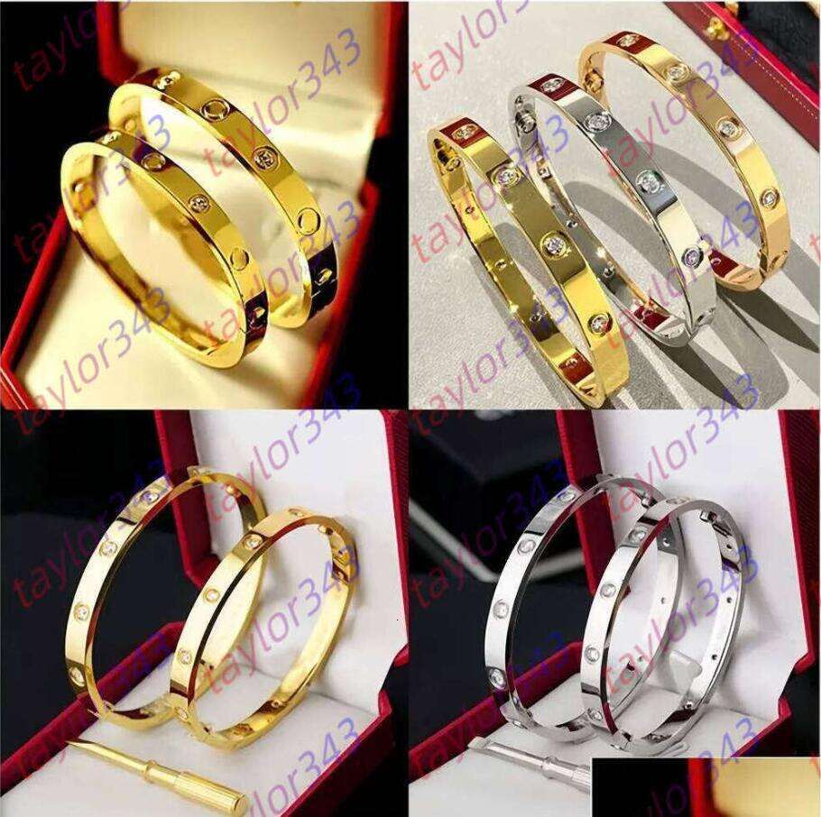 Designer Bangle Titanium Steel Bracelets Luxury Men Women 18k Rose Gold Fashion Bracelet Jewelry