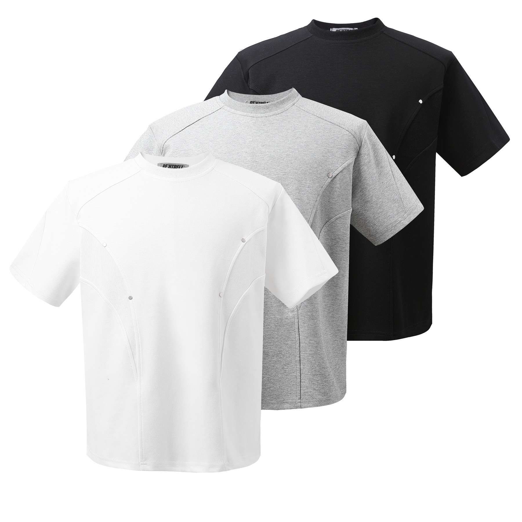 Designer K51 American Street Style 2025 Metal Deconstructed Unisex High-End Design Men's Slim Fit Space Cotton Short Sleeve T-Shirt