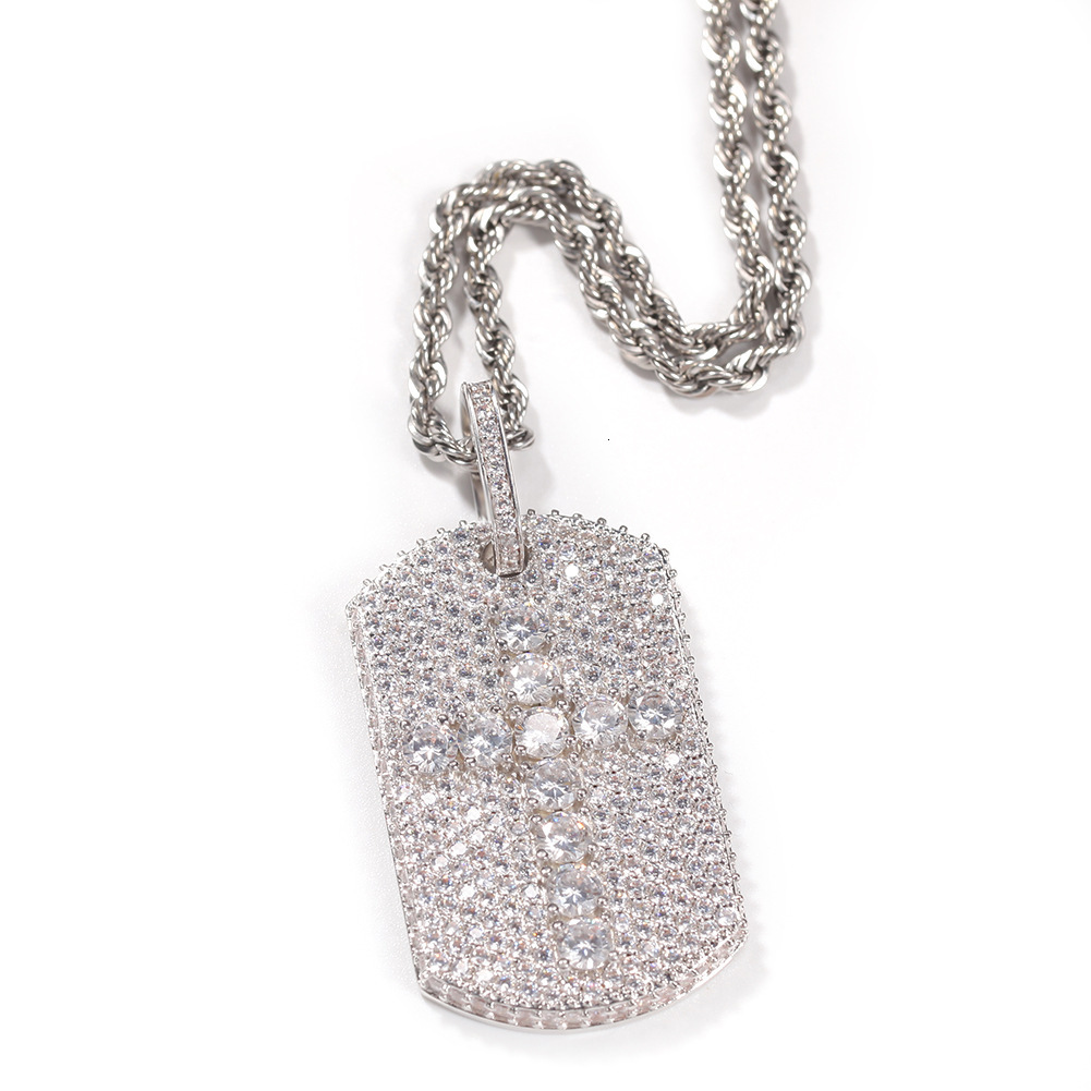 Luxury Jewelry Hip Hop Iced Out Cross Square Pendant Men's Personalized Geometric Moissanite Necklace Premium Quality Pass the diamond tester