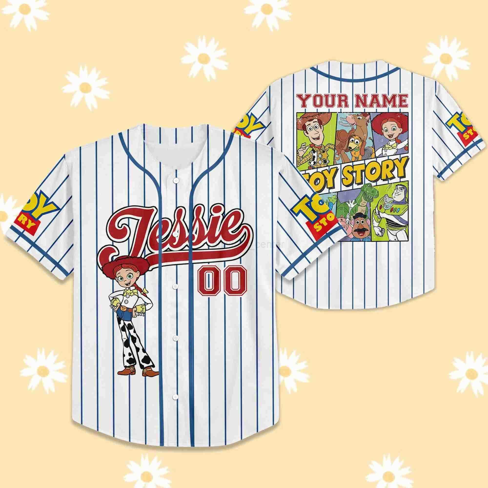 Disney New Custom Name And Number Disney Toy Story Series Baseball Jersey Team Series Select Style Disneyland Childrens Birthday Gift W250707
