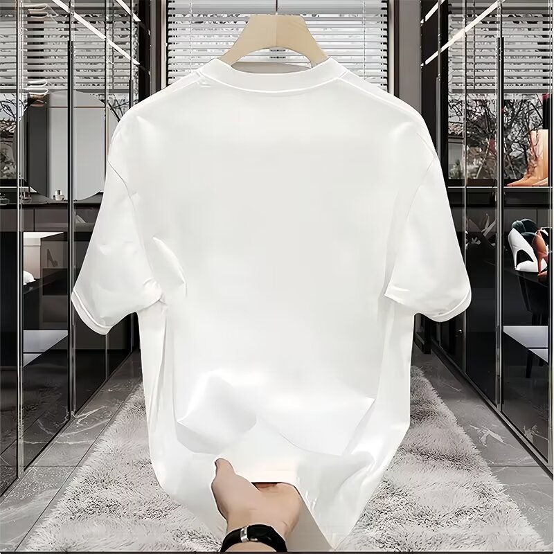 Fashion brand short sleeve ins pure cotton summer new men's printed T shirt trend men and women all match round neck T-shirt men