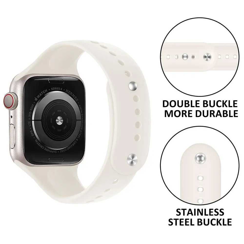 Silicone strap For Apple Watch band 40mm 44mm 49mm 45mm 41mm 38mm 42mm 44 mm correa bracelet iWatch series 9 8 7 6 3 SE ultra 2 W250630