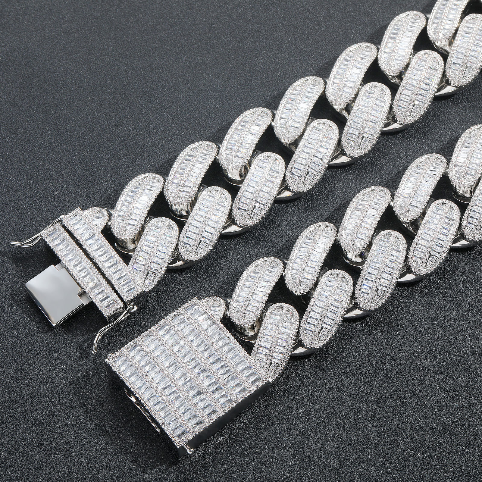 Luxury Jewelry Hip Hop 40mm Big Cuban Chain Iced Out Real Gold Plated Hip Hop Punk Men's Statement Bling Bling Necklace Pass the diamond tester