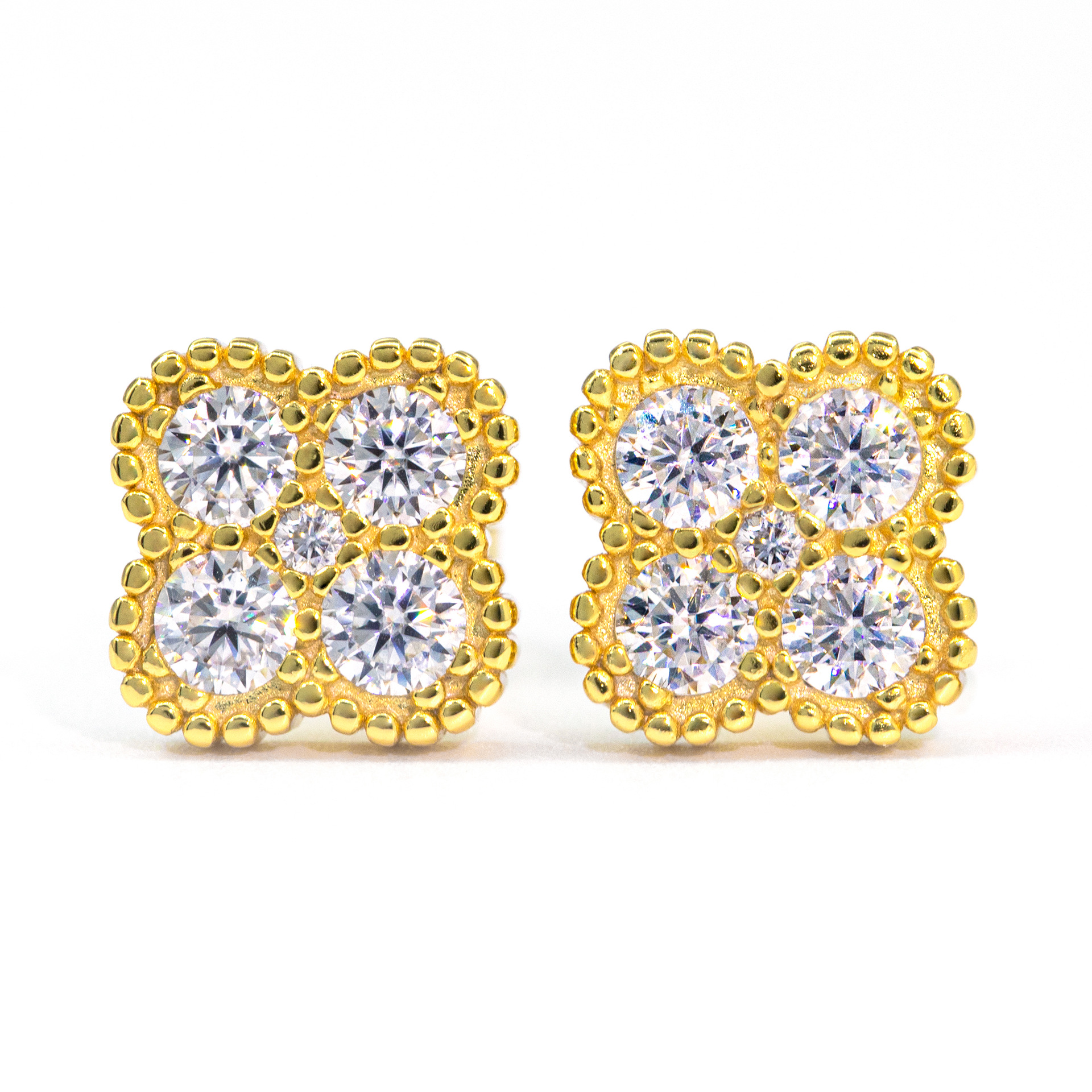 Popular Design Pass Diamond Tester Shining Iced Out Hip Hop Jewelry 925 Sterling Silver Jewelry Moissanite Stud Earrings