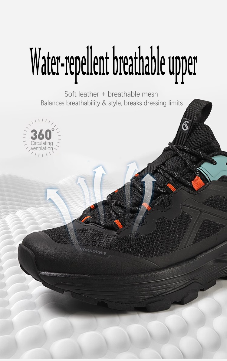 Outdoor leisure hiking shoes for women, breathable and lightweight, waterproof and anti-skid for men's autumn and winter mountaineering shoes, cr