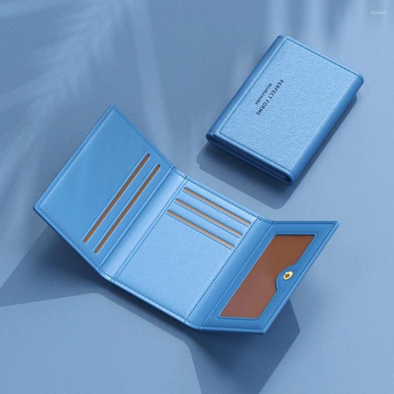 Card Holders Fashion Leather Men Wallets Multifunctional Large Capacity Holder Multi-card Solid Color Male Purse Women