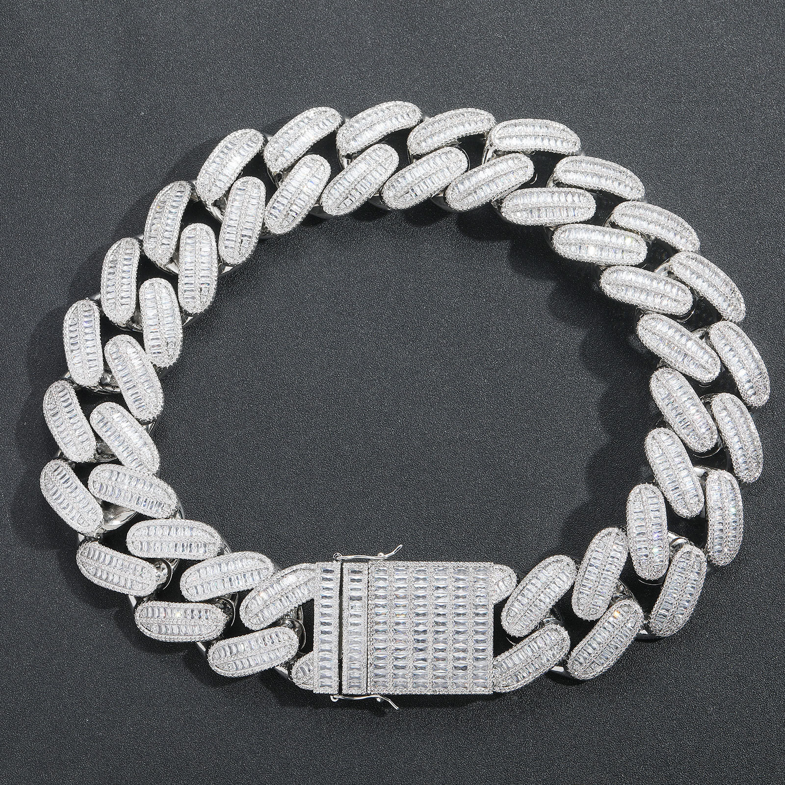 Luxury Jewelry Hip Hop 40mm Big Cuban Chain Iced Out Real Gold Plated Hip Hop Punk Men's Statement Bling Bling Necklace Pass the diamond tester