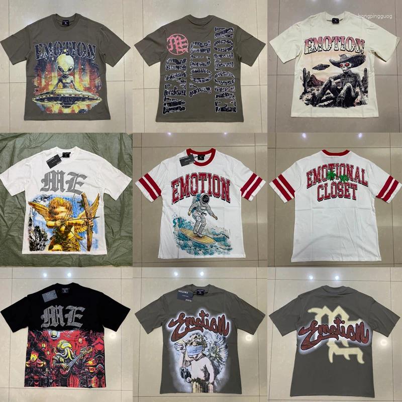 Men's T Shirts 2025 MIXED EMOTION High Street Multiple Style Print Short-sleeved Men Women Top Tee One Day Shipped Out