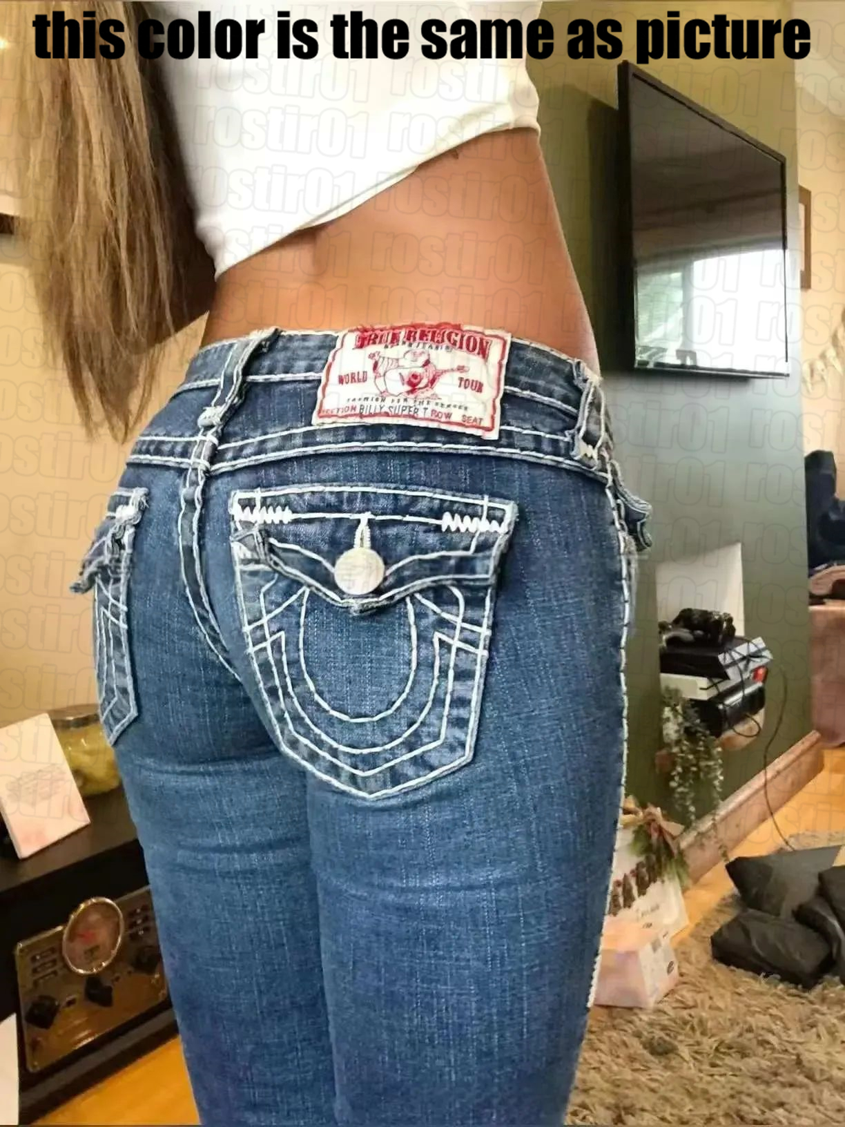 Designer jeans womens jeans true relgion jeans women pant Cowboy Riding Jeans Denim Jeans Gray Same Spring Summer Black Burnt Wool Crushed