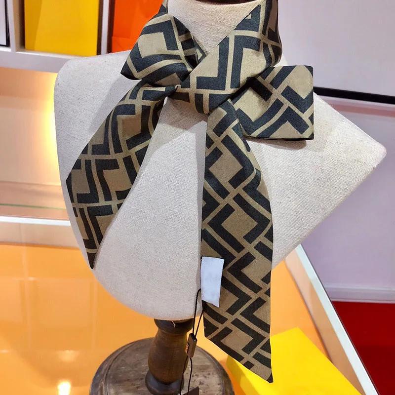 Summer Designer Silk Scarf For Woman Full Letter Womens Headband Neckerchief Fashion Luxury Women Business Suit Neckties Silk Scarves