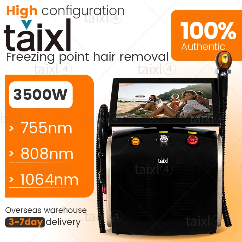 2 in 1 High Power 3500W Diode Laser Hair Removal Machine 808nm 755nm ND YAG Laser Picosecond Alexandrite Laser Device