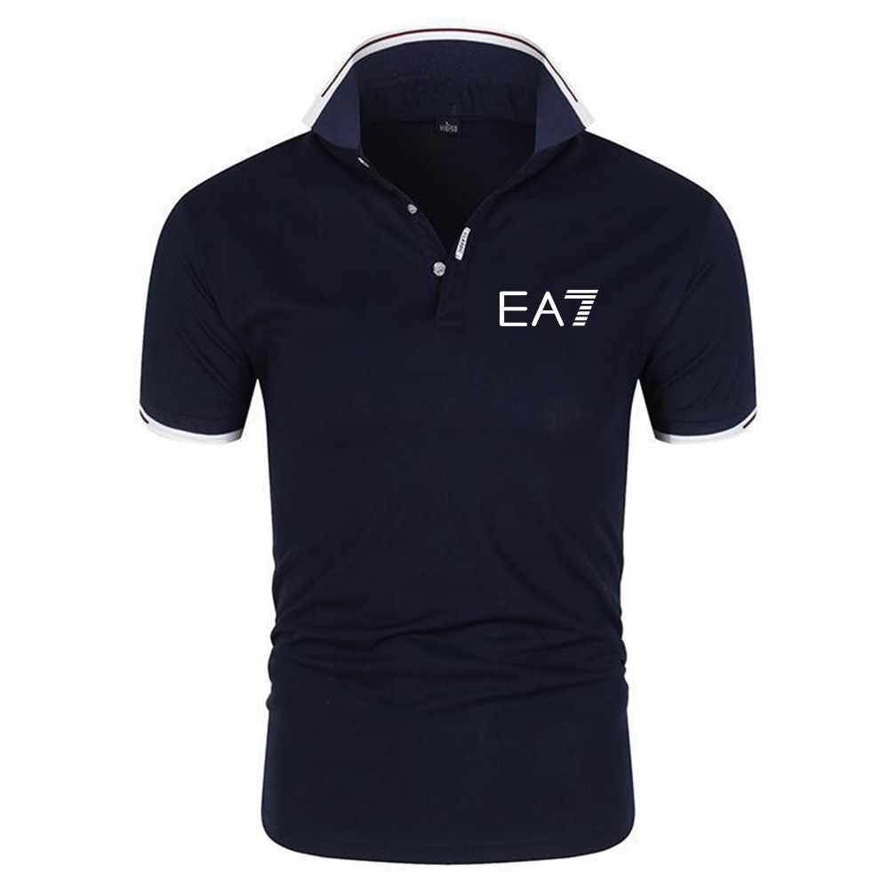 Summer selling short-sleeved men's new Polo shirt business leisure sports senior luxury brand printed high-quality T-shirt