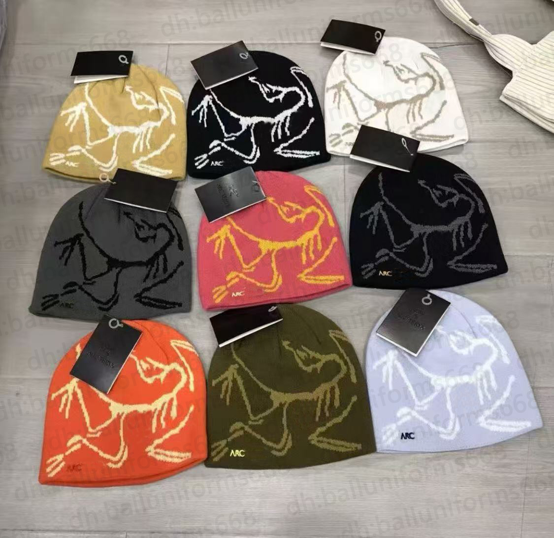 Designer wool hat Classic beanie GROTTO TOQUE Knitted Hat Cashmere Hat Arcterxyes Hat Women's Men's Beanie Fashionable embroidery Baseball cap Ancient Bird Pattern