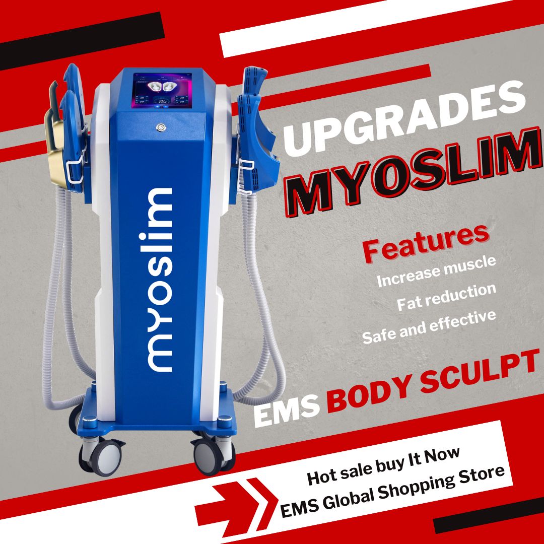 Myoslim Machine RF Professional High Power 15Tesla EMS Carving Hi-Emt Body Slimming Muscle Stimulation Carving NEO 5 Handles