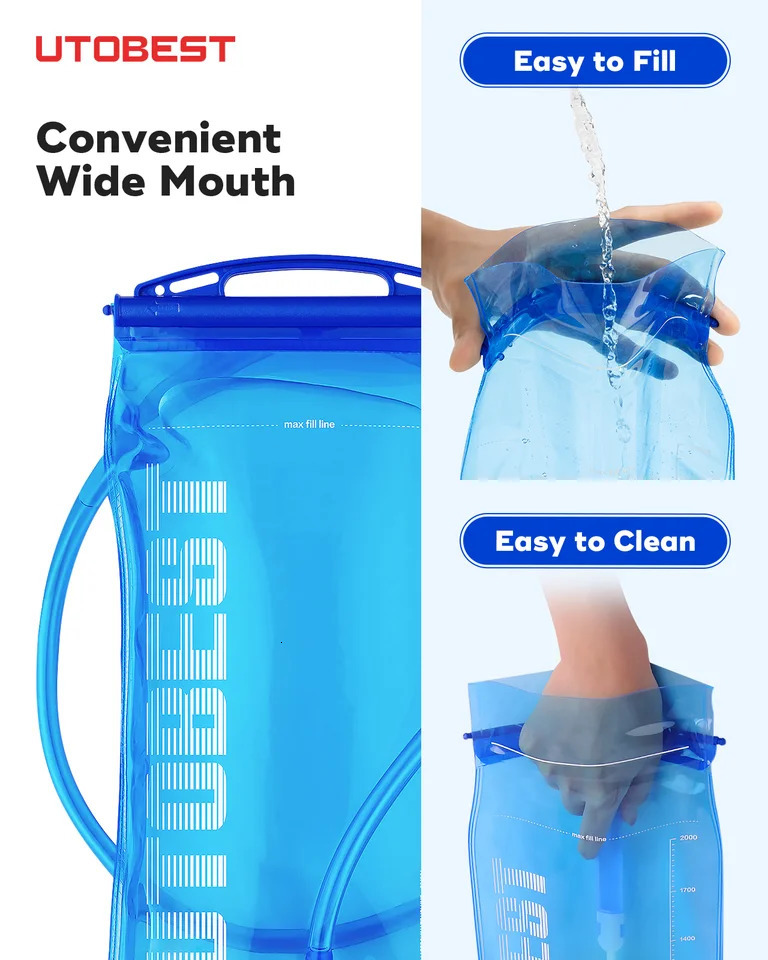 UTO 1L15L2L3L Hydration Bladder Water Reservoir Bag A Free for Running Cycling Hiking 250624