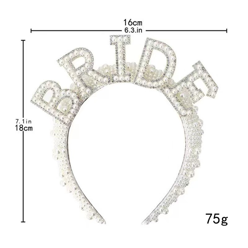 Chic Sparkling Crystal with Fake Pearls Bridal Headpiece