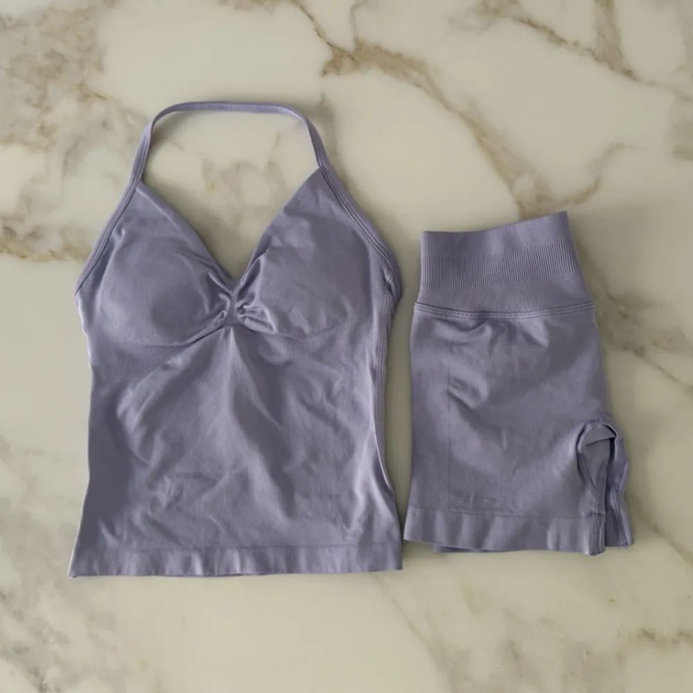 Yoga Shorts Set Women Seamless Yoga Set Fitness Clothing Scrunch Bum Gym Shorts Padded Tank Top Workout Vest Longline Outfits Sportswear Tracksuit